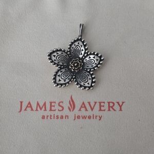 James Avery Retired Festive Flower Pendant